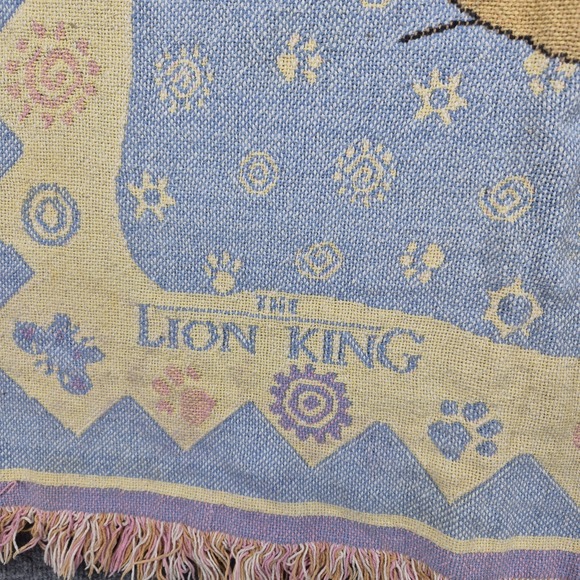 Disney's the Lion King Simba Vintage Plush Throw Blanket 1995 Tapestry 44x32 - Picture 3 of 6